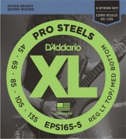 Photos - Strings DAddario XL ProSteels 5-String Bass 45-135 