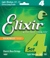 Photos - Strings Elixir Bass Nanoweb X-Long 45-105 
