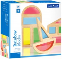 Construction Toy Guidecraft Rainbow Blocks 10 Piece Set G3015