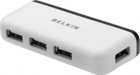 Photos - Card Reader / USB Hub Belkin USB 2.0 4-Port NPS Travel Hub 