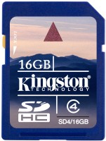 Photos - Memory Card Kingston SDHC Class 4 16 GB