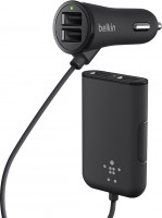 Photos - Charger Belkin 4-Port USB-A Car Charger Extendable Hub 