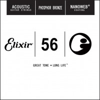 Photos - Strings Elixir Acoustic Nanoweb Phosphor Bronze Single 56 