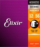 Strings Elixir Acoustic 80/20 Bronze NW Light-Medium 12-56