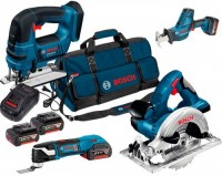 Photos - Power Tool Combo Kit Bosch GST 18 V-LI B + GKS 18 V-LI + GSA 18 V-LI C + GOP 18 V-EC Professional 06015A6SET