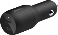 Photos - Charger Belkin BoostCharge Dual USB-C Car Charger 36W 