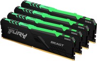 Photos - RAM Kingston Fury Beast RGB DDR4 4x32Gb KF436C18BBAK4/128