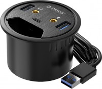 Photos - Card Reader / USB Hub Orico DESK-2U1C 