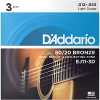 Photos - Strings DAddario 80/20 Bronze 3D 12-53 