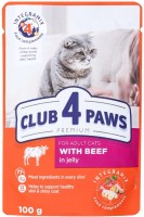 Photos - Cat Food Club 4 Paws Adult Beef in Jelly 24 pcs