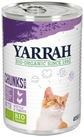 Photos - Cat Food Yarrah Organic Chunks with Chicken and Turkey 400 g