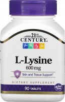 Photos - Amino Acid 21st Century L-Lysine HCL 600 mg 90 tab 