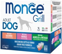 Photos - Dog Food Monge Grill Pouches Lamb/Vegetables/Pork/Salmon 12 pcs 12