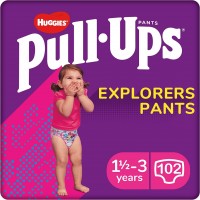 Photos - Nappies Huggies Pull Ups Explorers Girl 1.5-3 / 102 pcs 