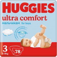 Photos - Nappies Huggies Ultra Comfort Boy 3 / 78 pcs