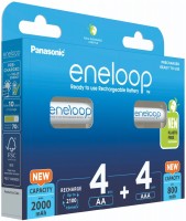 Photos - Battery Panasonic Eneloop 4xAA 2000 mAh + Eneloop 4xAAA 800 mAh 