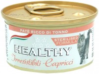Photos - Cat Food HEALTHY Adult Pate Sterilised Tuna 85 g 
