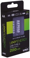 Photos - Battery Verico Loop Energy  2xAA 1700 mAh USB Type-C