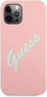 Case GUESS Silicone Vintage Script for iPhone 12 Pro Max 