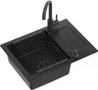 Photos - Kitchen Sink Quadron Johnny 116 HCQJ6044BLM_BDR_PC 600x440