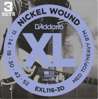 Photos - Strings DAddario XL Nickel Wound 11-52 (3-Pack) 