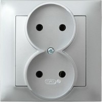 Photos - Socket Ospel Impresja GP-2Y/18 silver