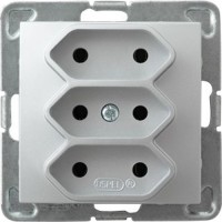 Photos - Socket Ospel Impresja GP-3Y/m/18 silver