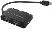 Photos - Card Reader / USB Hub Qoltec Hub USB-C 3.1 5in1 