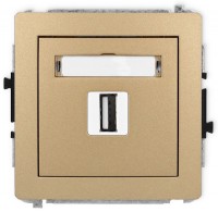 Photos - Socket Karlik Deco 8DGUSB-1 golden