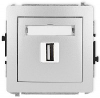 Photos - Socket Karlik Deco 7DGUSB-1 silver