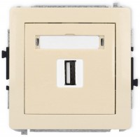 Photos - Socket Karlik Deco 1DGUSB-1 beige