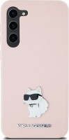 Case Karl Lagerfeld Silicone Choupette Metal Pin for Galaxy S24+ 
