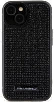 Case Karl Lagerfeld Rhinestone Metal Logo for iPhone 15 
