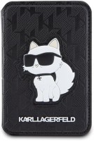 Photos - Case Karl Lagerfeld Wallet Card Slot Stand Saffiano Monogram Choupette 