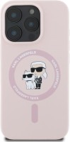 Case Karl Lagerfeld Slilicone Karl & Choupette Ring Magsafe for iPhone 16 Pro 