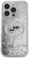 Case Karl Lagerfeld Liquid Glitter Karl&Choupette Heads for iPhone 16 Pro 