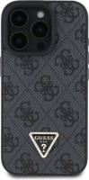Case GUESS Leather Triangle Strass for iPhone 16 Pro 