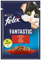 Photos - Cat Food Felix Fantastic Beef in Jelly 85 g 