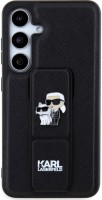 Case Karl Lagerfeld Gripstand Gripstand Saffiano Karl&Choupette Pins for Galaxy S24+ 