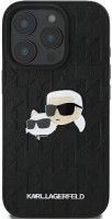Photos - Case Karl Lagerfeld Monogram Karl&Choupette Head Pin for iPhone 16 Pro Max 