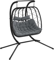 Canopy Swing Outsunny PE Hanging Swing Chair w/ Thick Cushion 