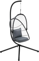 Canopy Swing Outsunny Outdoor PE Rattan Swing Chair with Cushion 