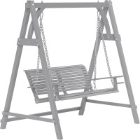 Canopy Swing Outsunny Two-Seater Larch Wood Garden Bench Swing 