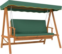 Canopy Swing Outsunny 3 Seater 2-in-1 Wooden Garden Swing Seat Swing Chair 