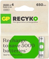 Photos - Battery GP Recyko  4xAAA 650 mAh