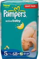 Photos - Nappies Pampers Active Baby 5 / 68 pcs