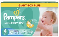 Photos - Nappies Pampers Active Baby-Dry 4 / 116 pcs