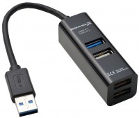 Photos - Card Reader / USB Hub Grand-X GH-405 
